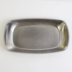 Vintage Stainless Steel Serving Tray 12" FLAWED