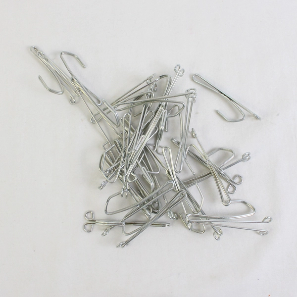 Lot of 27 Stainless Steel Slip-on Curtain Drapery Hooks