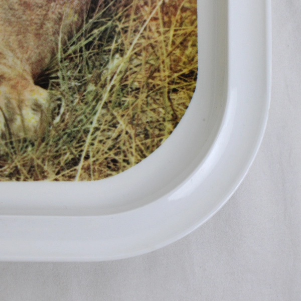 Vintage Sapra Studio Nairobi Lion Melamine Tray 13.5"