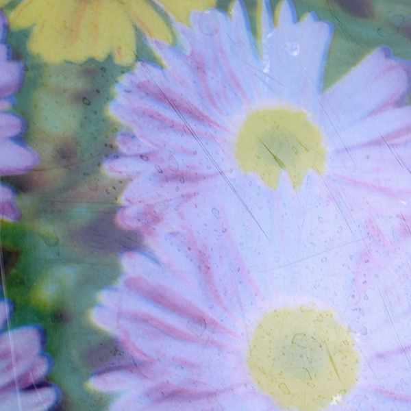 Yellow and Blue Daisy Melamine Tray 11.5" x 16"