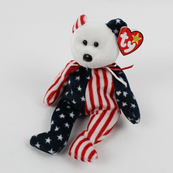 Lot Of 3 TY Beanie Babies Spangle 1999 Red/White/Blue Bear Plush With Tag