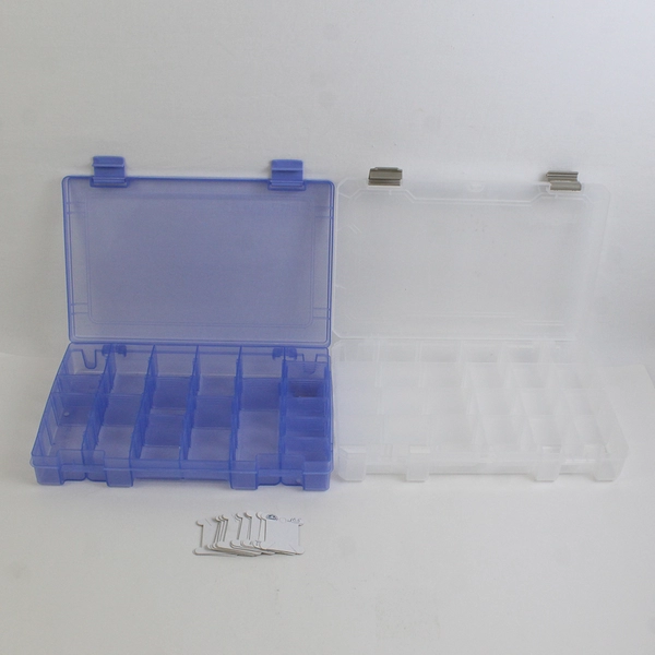 Lot of 2 ArtBin Thread Boxes Clear and Blue Plastic