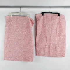 Lot of 2 IKEA Rosenmyrten Pillowcases Queen 29" x 19.5" Pink White