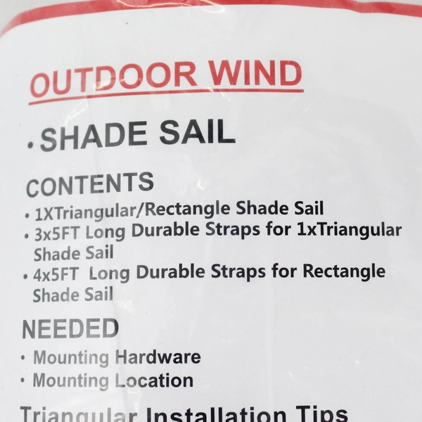 Waterproof Shade Sail Patio Sun Canopy - Outdoor Garden Pool Awning