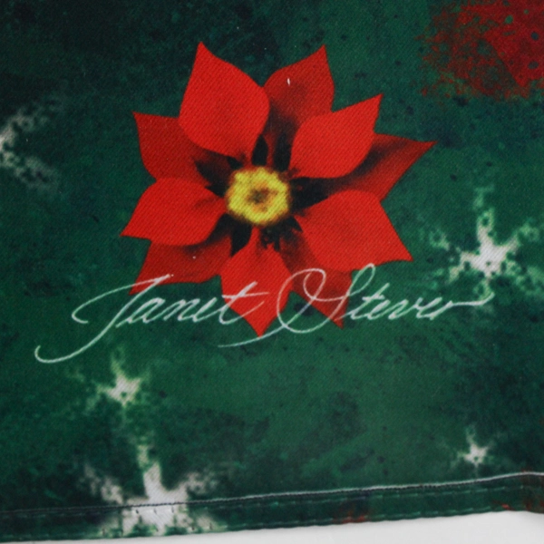 Carson Merry Christmas Flag, 28 X 39 Double Sided, Poinsettias and Doves