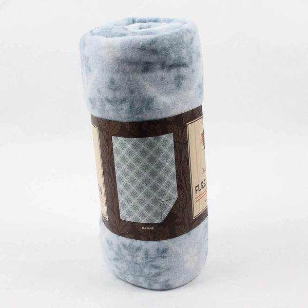 Pine Creek Fleece Throw Blanket Blue Snowflake Pattern 46" x 63"