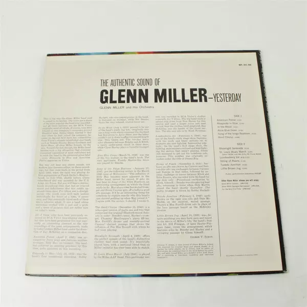 Glenn Miller The Authentic Sound of Glenn Miller 'Yesterday' LP Vinyl