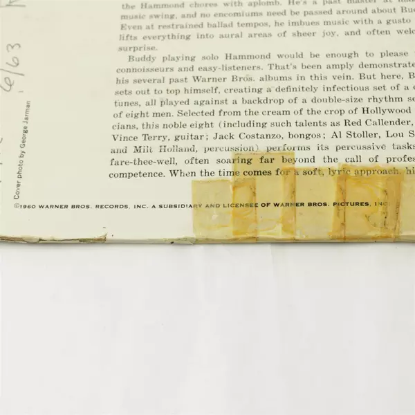 Buddy Cole - Swing Fever (The Swinging Hammond Organ) Warner Bros. Vinyl LP