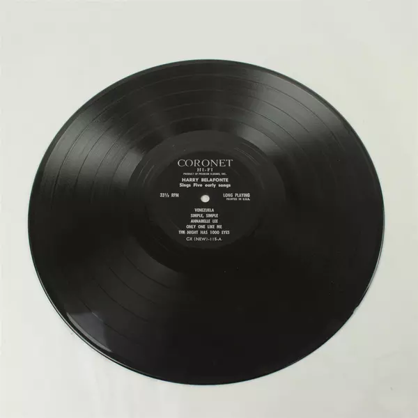 Harry Belafonte Sings Five Early Songs LP Vinyl Record Album 