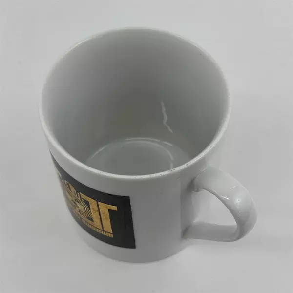 Schmid Seattle Art Museum King Tut Exhibition White Ceramic Mug 3.75" Tall