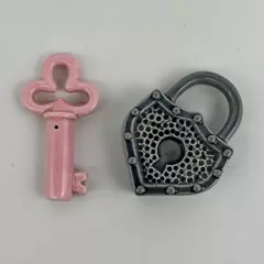 Ceramic Padlock And Key Figurines From Hobby Lobby