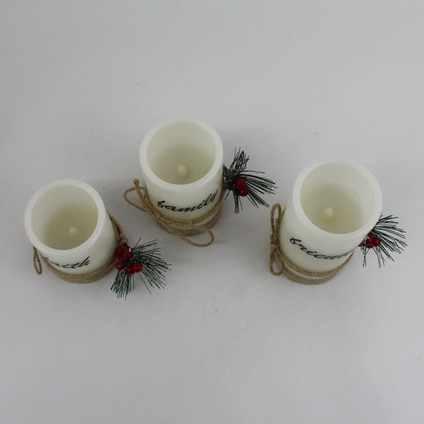 Gift Essentials Battery Operated Christmas Candle Set Faith Family Friends