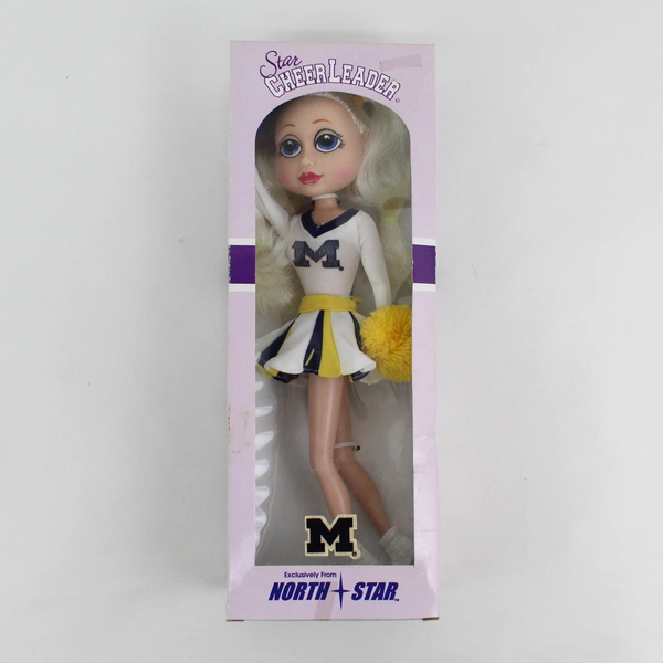 2004 North Star Michigan University Cheerleader Doll Collegiate Licensed 12 in.