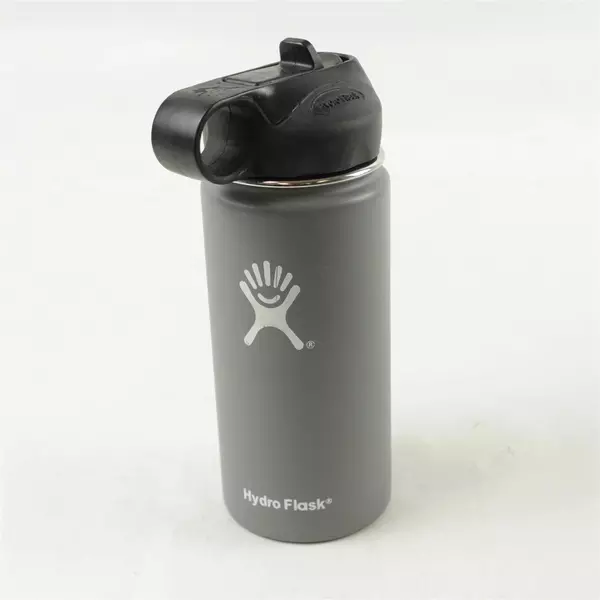 Hydro Flask 16 oz Grey Stainless Steel Insulated Water Bottle 