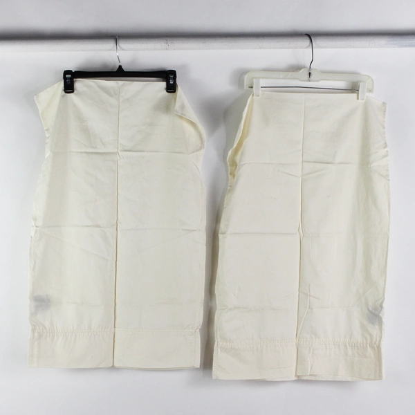 Lot Of 3 Charisma Matching Cream/Off White Flat Sheet & 2 Pillowcases Queen