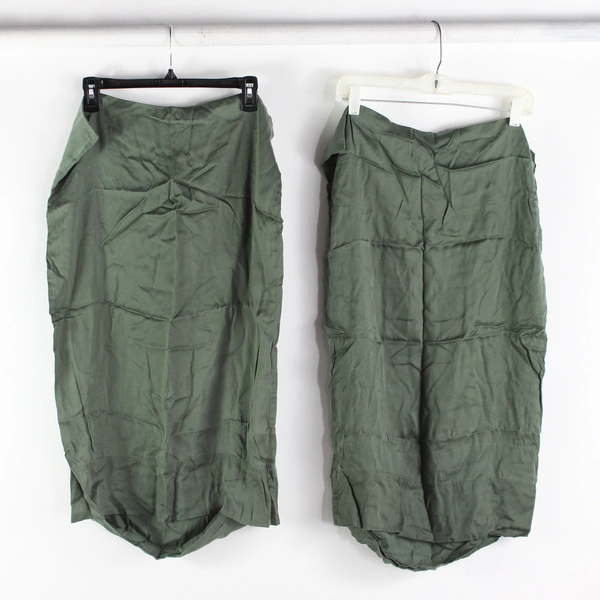 Lot Of 4 Linenwalas Solid Green Color Queen Sized Fitted, Flat, 2 Pillowcases