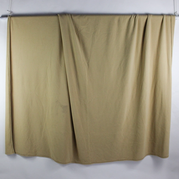 Woolrick Home Solid Beige Color 100% Polyester Fleece Throw Blanket 96" x 96"