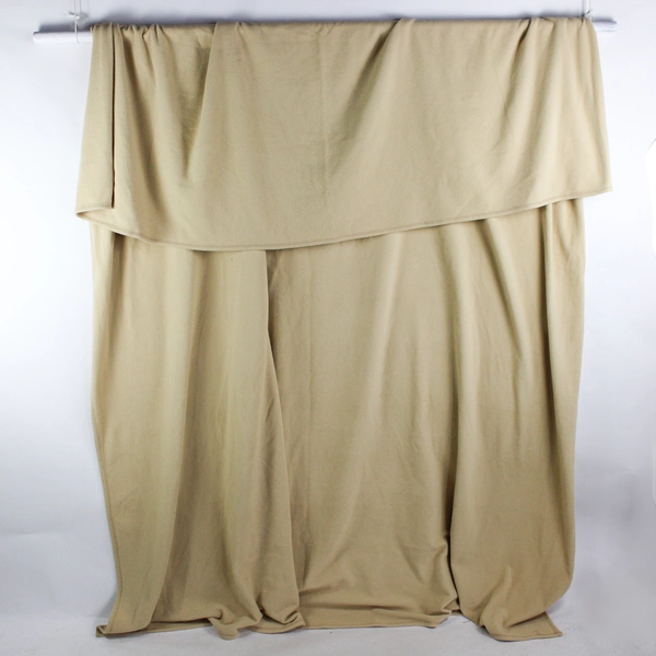 Woolrick Home Solid Beige Color 100% Polyester Fleece Throw Blanket 96" x 96"