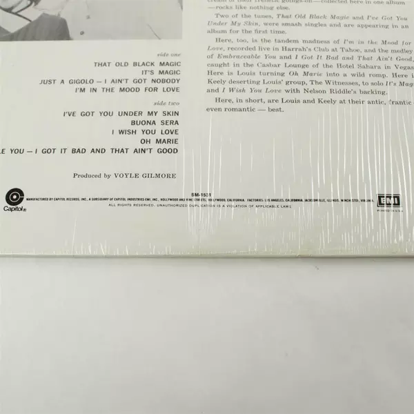 The Hits of Louis & Keely Capitol 1961 Big Band Jazz LP Vinyl