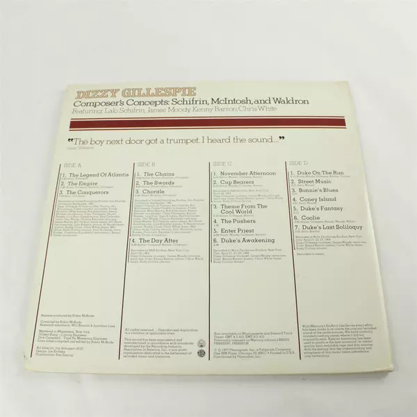 Dizzy Gillespie Composer's Concepts 2 LP Vinyl Set Jazz Used