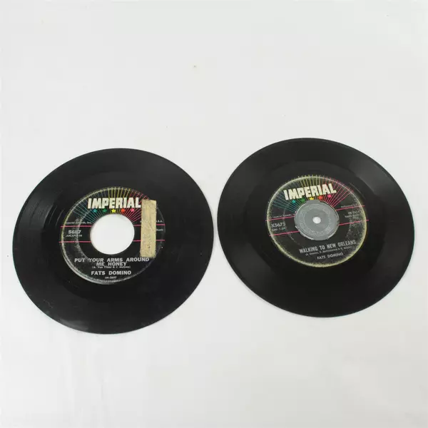 Fats Domino 2 45RPM Singles: Walking to New Orleans & Put Your Arms Around Me