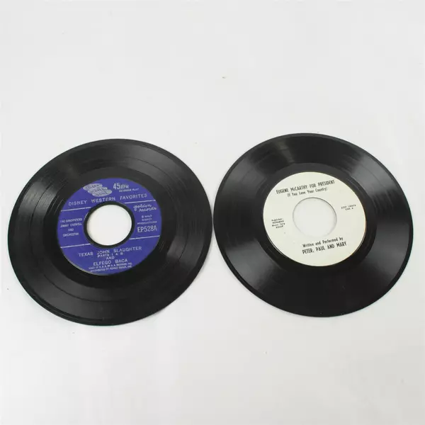 Lot of 2 45 RPM Peter, Paul & Mary -If You Love Your Country & Pecos Bill 