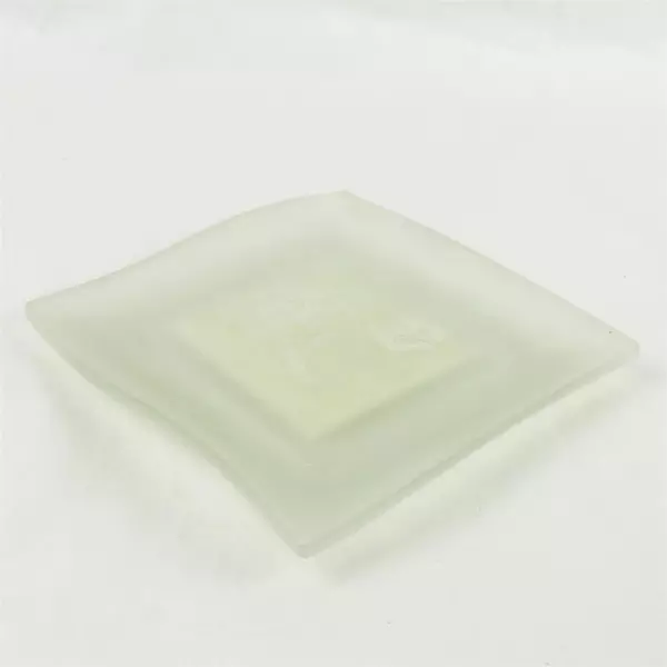 Potpourri Designs Frosted Glass Candle Burning Tray 8in Square