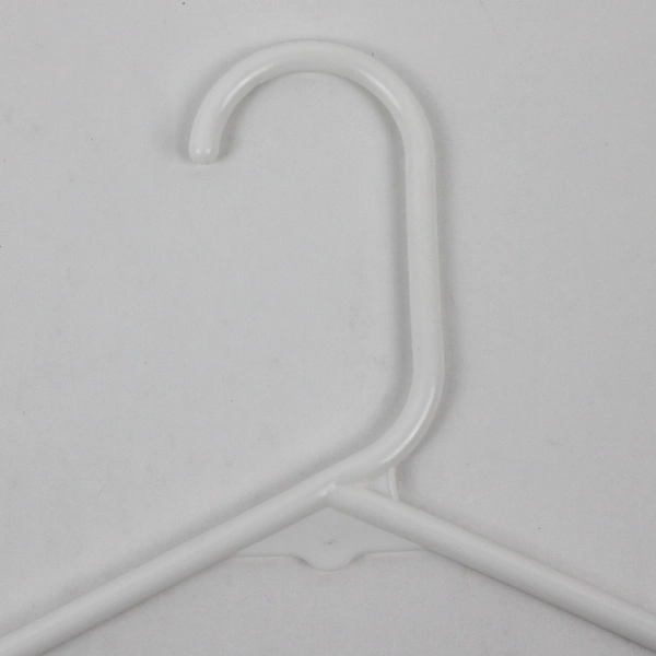 Set of 10 White Plastic Clothes Hangers Closet Storage