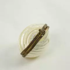 Vintage Shell Trinket Case with Latch Small Jewelry Box Beach Decor