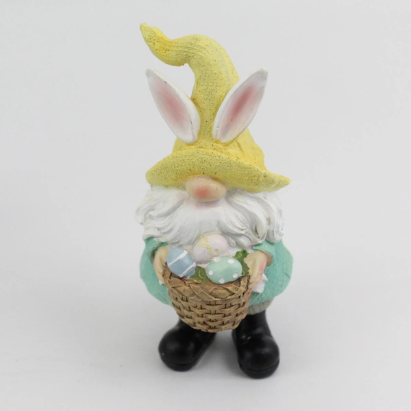 Set Of 3 Resin Easter Bunny Gnomes  5"