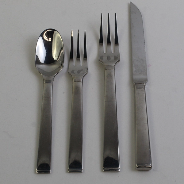 Lot Of 4 Guy Degrenne Squadro (Stainless) Flatware 2 Forks 1 Spoon 1 Knife