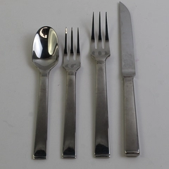 Lot Of 4 Guy Degrenne Squadro (Stainless) Flatware 2 Forks 1 Spoon 1 Knife