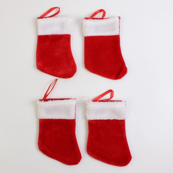 Lot of 8 Mini Size Christmas Stockings Including a New Camo Stocking