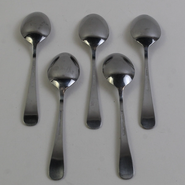 Lot Of 5 Northland (Stainless) Flatware Soup Spoons 7.25" Long