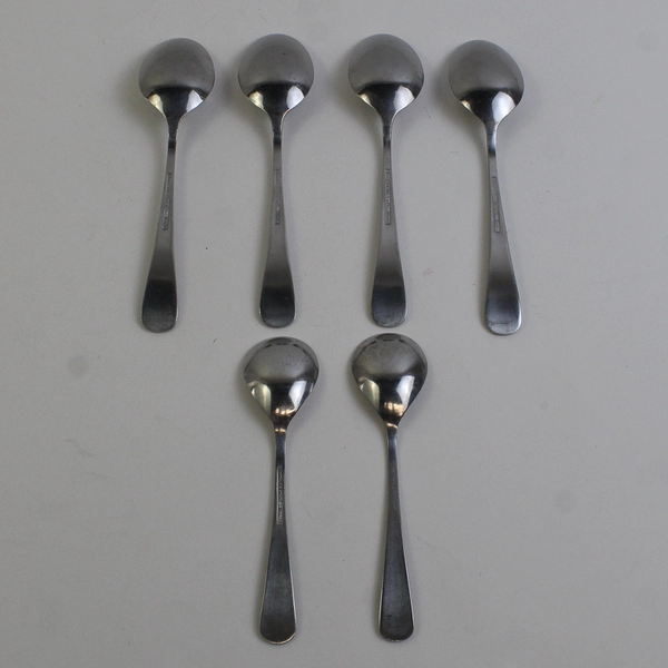 Lot Of 6 Northland (Stainless) Flatware 4 Soup Spoons & 2 Sugar
