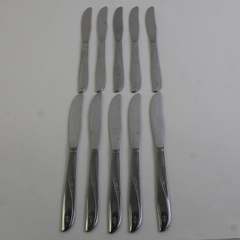 Lot Of 10 Oneida Silver Twin Star (Stainless) Flatware Dinner Knives 9.75" Long