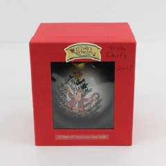 2000 Debbie Mumm 12 Days of Christmas Glass Ball Ornament Nine Ladies Dancing 