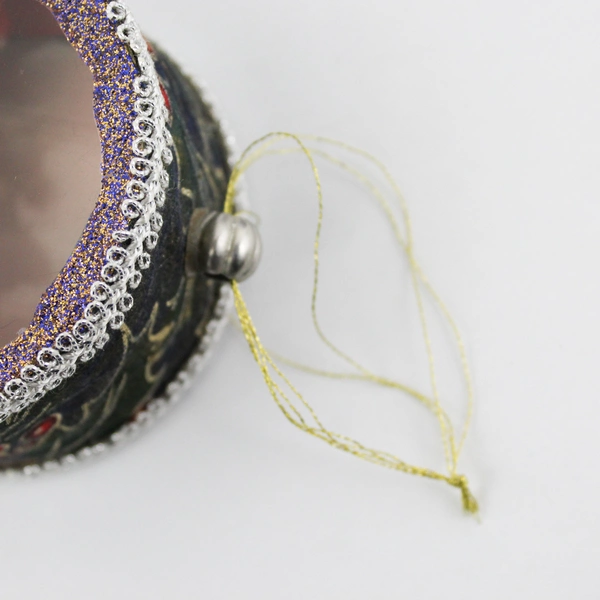 2 Handmade Diorama Christmas Ornaments 3.25"