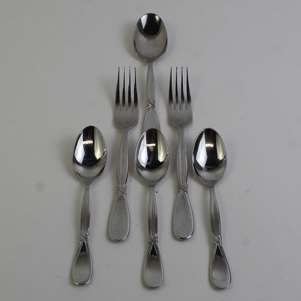 Lot Of 6 Oneida Silver OHS452 (Stainless) Flatware 2 Forks & 4 Spoons
