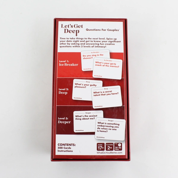 2021 Let's Get Deep Questions For Couples Game 500 Cards