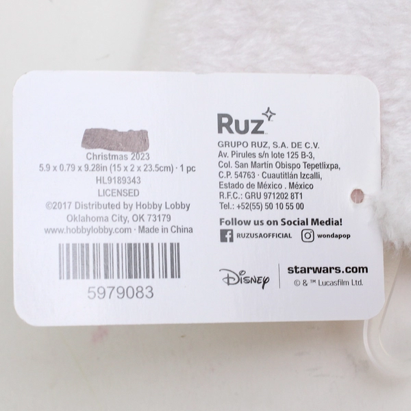 Ruz Star Wars Chewbacca Mini  Christmas Stocking 9"