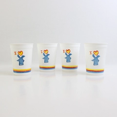 Lot of 4 Dutch Bros Plastic Kids Cups No Lids