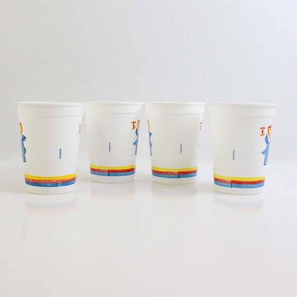 Lot of 4 Dutch Bros Plastic Kids Cups No Lids