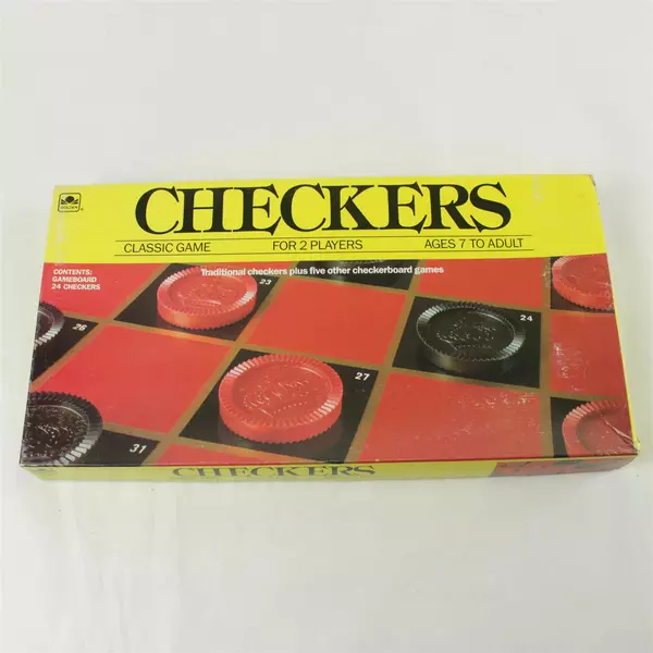 Vintage 1989 Whitman Checkers Board Game 4708 Western Publishing