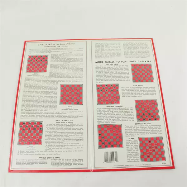 Vintage 1989 Whitman Checkers Board Game 4708 Western Publishing