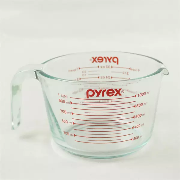 Pyrex 4-Cup Glass Measuring Cup - Microwave & Oven Safe, Heat-Resistant