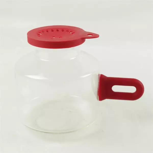 Popcorn Jar with Handle 9.5x6x7.5in Storage
