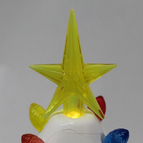  15" White Plastic Battery Operated Light Up Christmas Tree