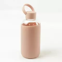 Bonison Jellyn Glass Water Bottle w/ Peach Silicone Sleeve Reusable