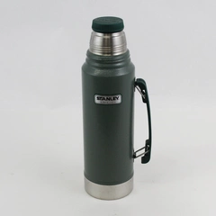 Vintage Green Stanley 1 L Vacuum Thermos Bottle 20-00554 No Cup